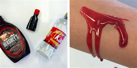 how to get fake blood of clothing|homemade blood makeup.